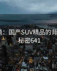 谜题解锁：国产SUV精品的背后故事 · 秘密641
