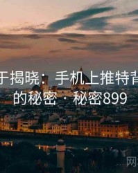 真相终于揭晓：手机上推特背后隐藏的秘密 · 秘密899
